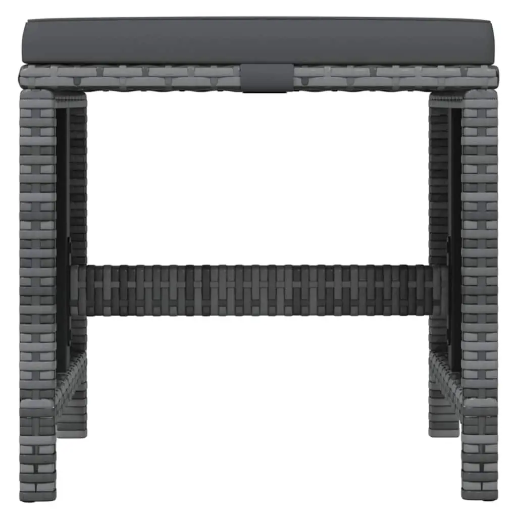 Garden Dining Set 19 Piece Weather-resistant PE Rattan Outdoor Furniture with Cushions Grey