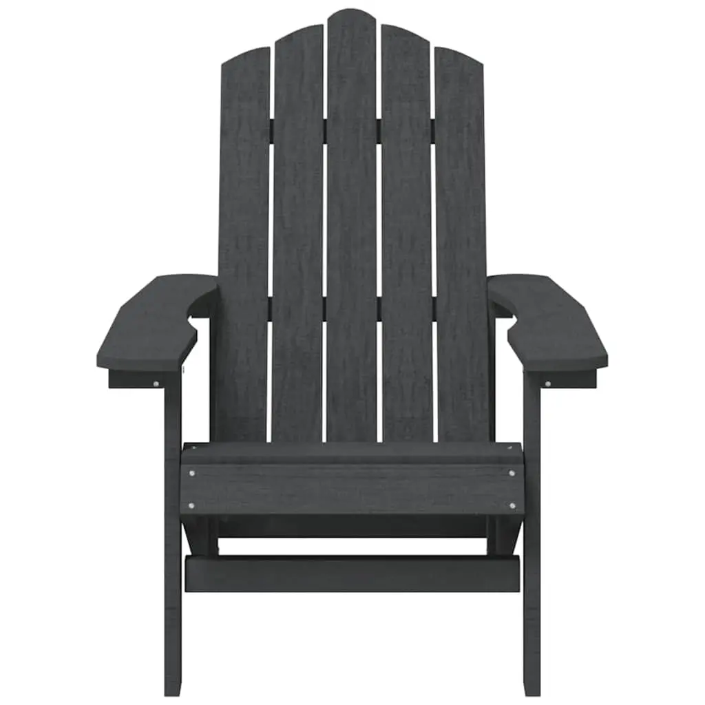 Adirondack Chairs Weather Resistant HDPE 2 pcs Anthracite Outdoor Patio Seating