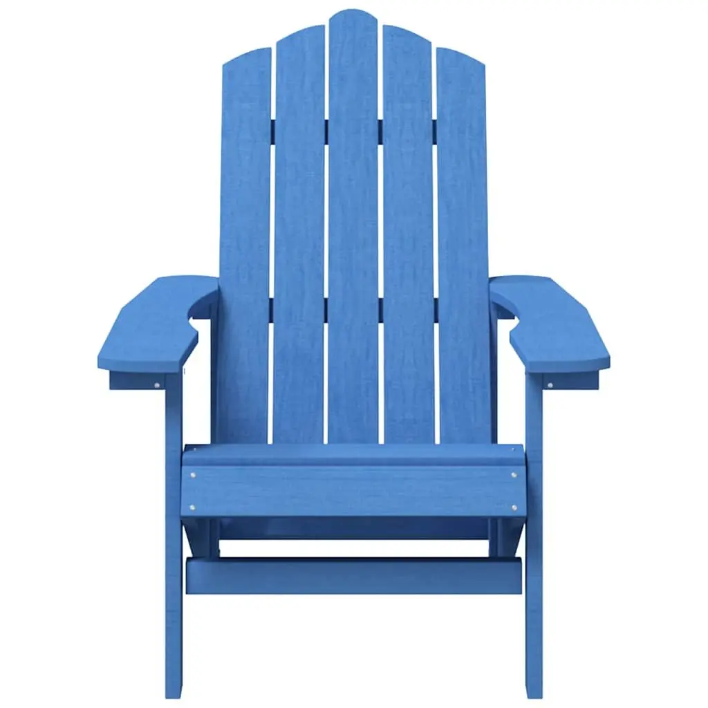 Adirondack Chairs Weather Resistant 2 Piece Set Blue HDPE Garden Patio Seating