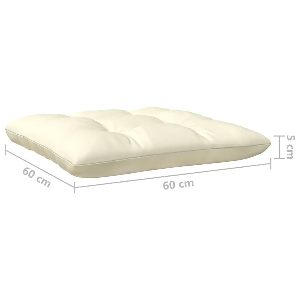 Garden Lounge Set 13 Piece Outdoor Patio Furniture Pinewood Cream Cushions