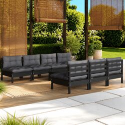 Garden Lounge Set 8 Piece Outdoor Patio Furniture with Cushions Modular