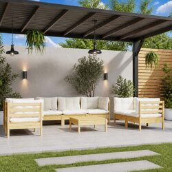 Garden Lounge Set 8 Piece Outdoor Patio Furniture Modular Relaxing Seating