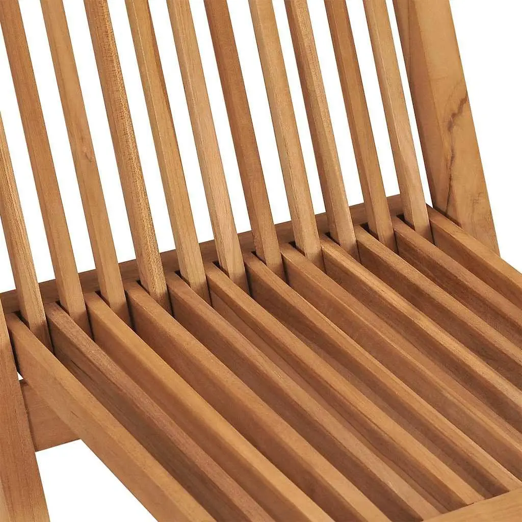 Folding Garden Chairs 8 Pieces Solid Teak Wood Outdoor Seating Set Brown