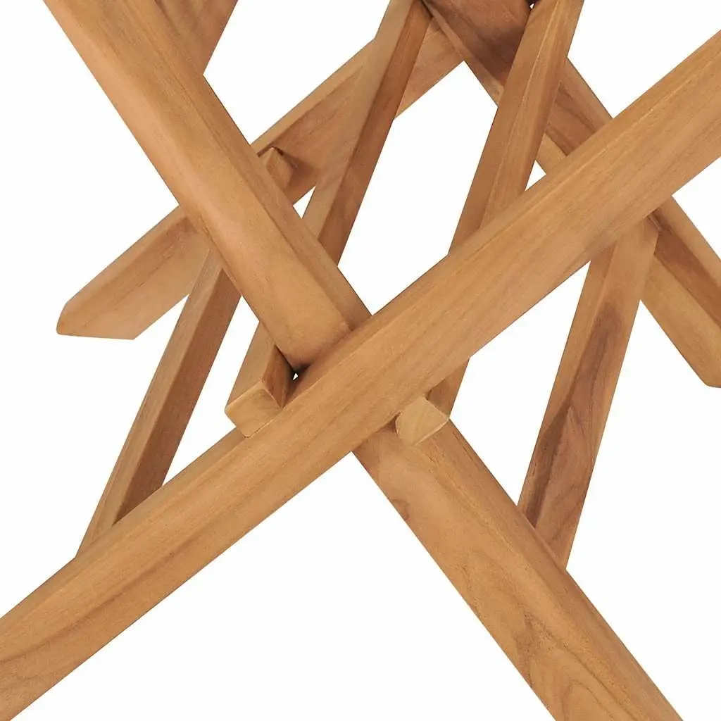 Folding Garden Chairs 8 Pieces Solid Teak Wood Outdoor Seating Set Brown