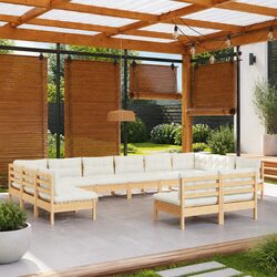 Garden Lounge Set 12 Piece Outdoor Furniture Patio Seating with Cushions Modular