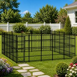 Dog Kennel Steel Outdoor Run Enclosure Exercise Pen Large Play Area Lockable