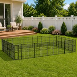 Outdoor Dog Kennel Steel Exercise Run Enclosure Playpen Training Safe Area