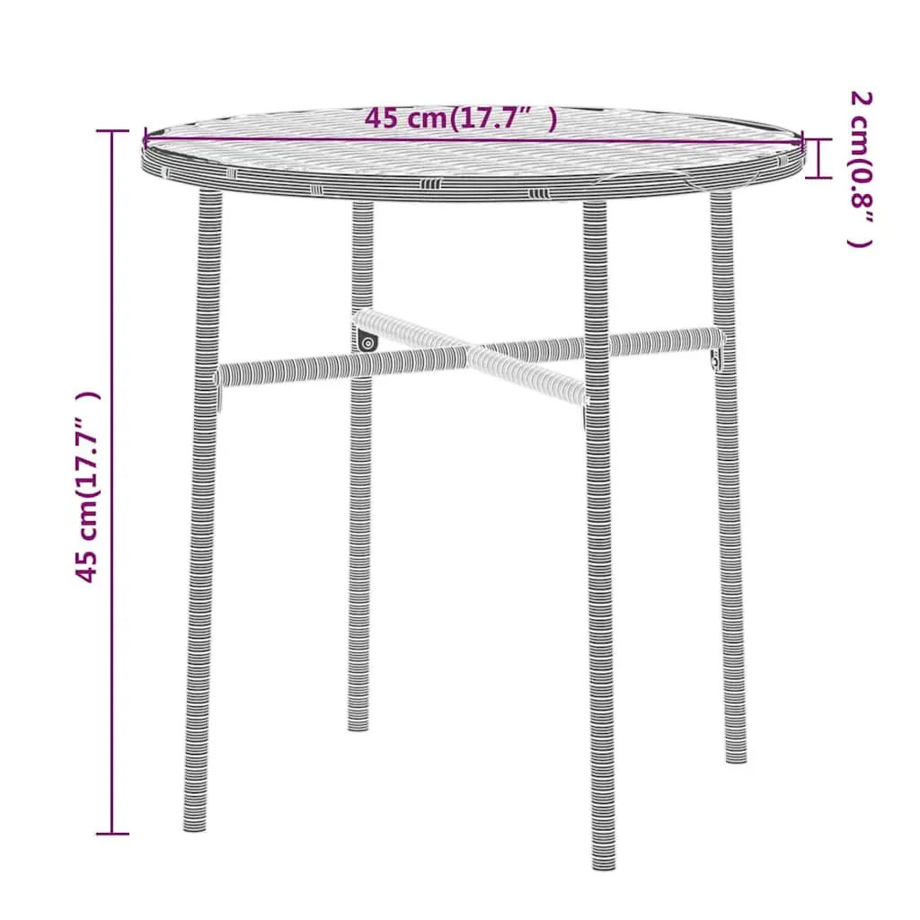 3 Piece Outdoor Dining Set Garden Patio Table Chairs Poly Rattan Black