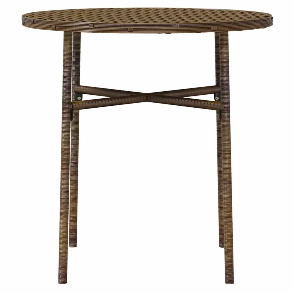 3 Piece Outdoor Dining Set Garden Patio Furniture PE Rattan Brown