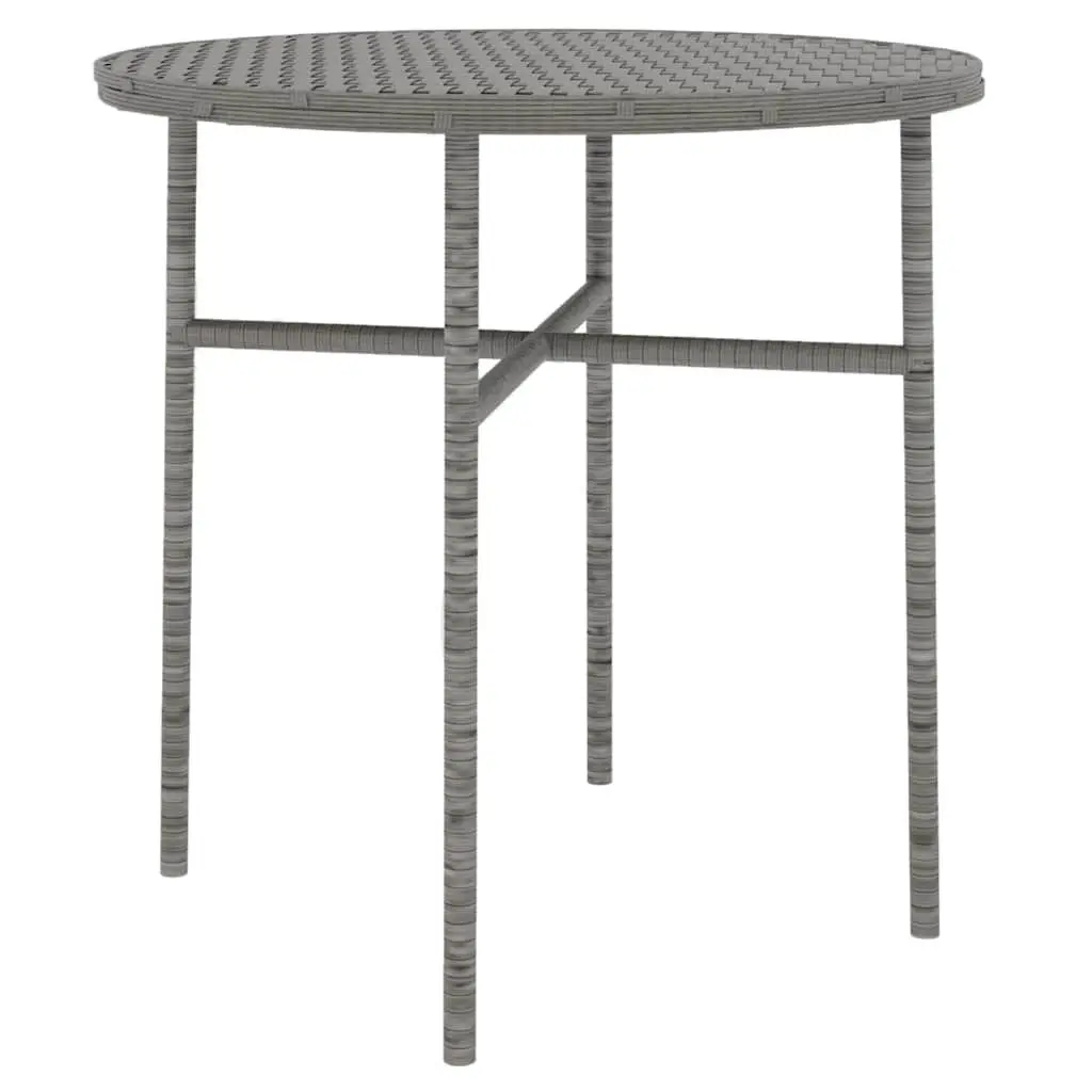 3 Piece Outdoor Dining Set Garden Patio Furniture Grey Poly Rattan Table Chairs