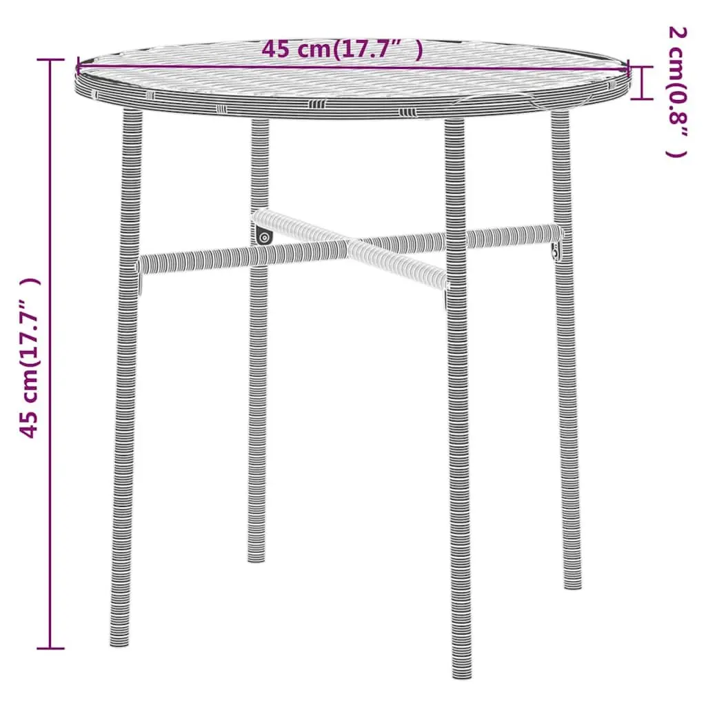 3 Piece Outdoor Dining Set Garden Patio Furniture Grey Poly Rattan Table Chairs