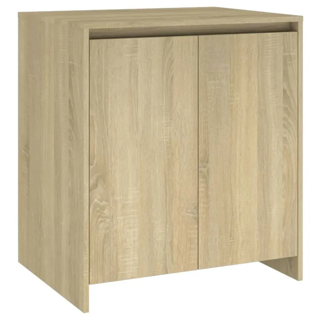 Sideboard Storage Cabinet 2 Piece Beige Buffet Engineered Wood