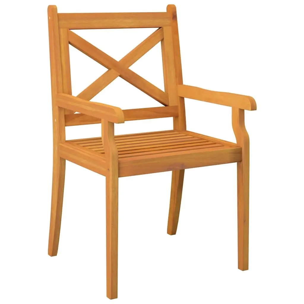 Outdoor Dining Chairs Set 6 pcs Garden Patio Seating Wood Furniture Brown