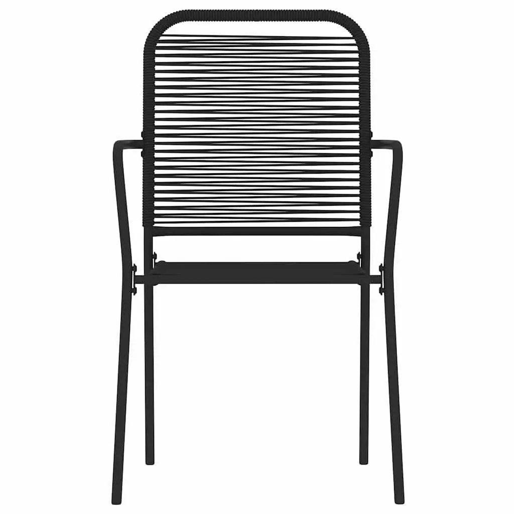 5 Piece Garden Dining Set Black Outdoor Patio Furniture Table Chairs