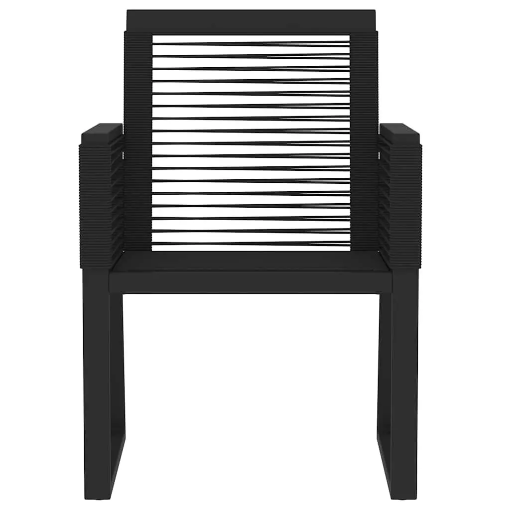 Garden Dining Set 5 Piece Outdoor Table Black Glass Steel Rattan