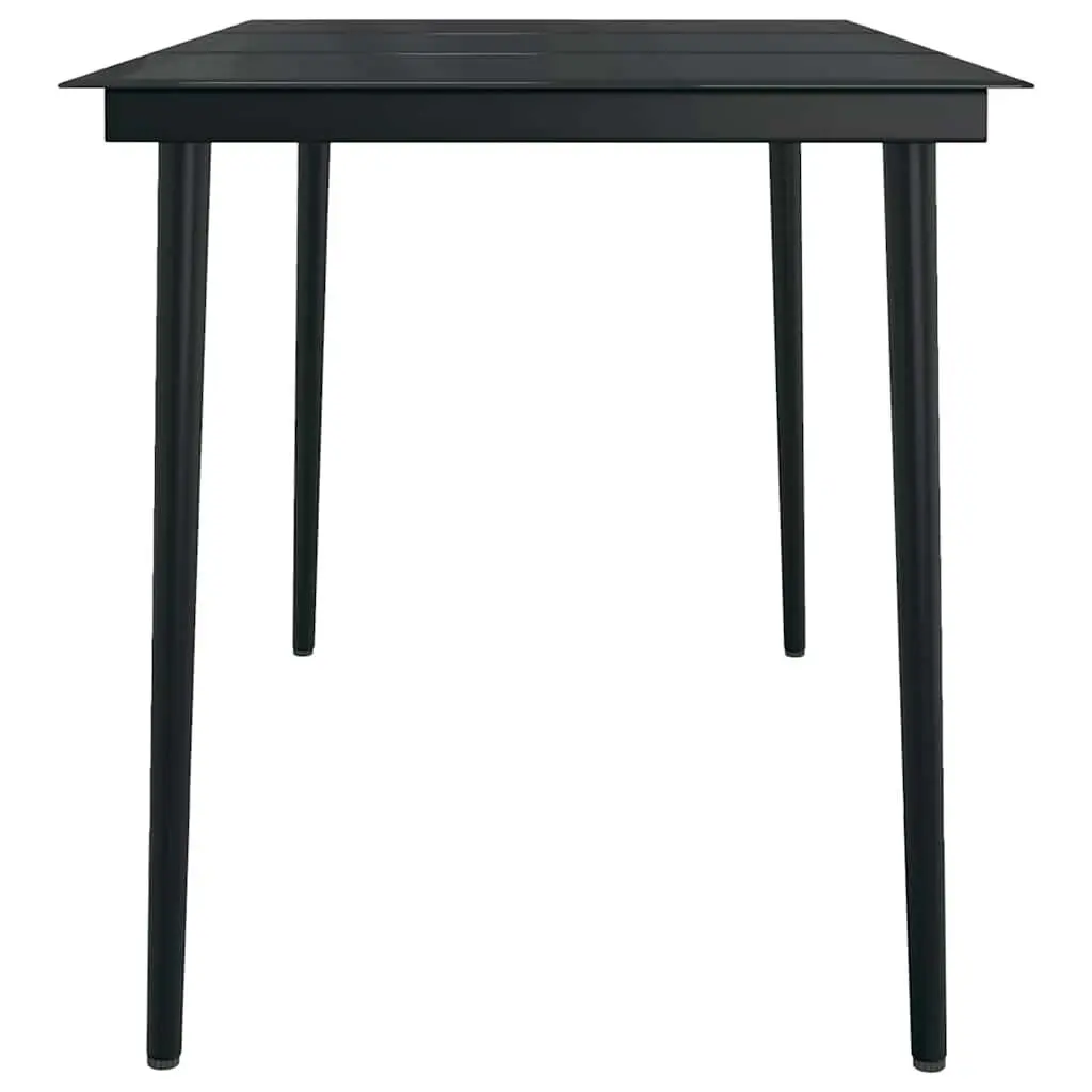 Garden Dining Set 5 Piece Outdoor Furniture Brown Black Table Chairs Patio