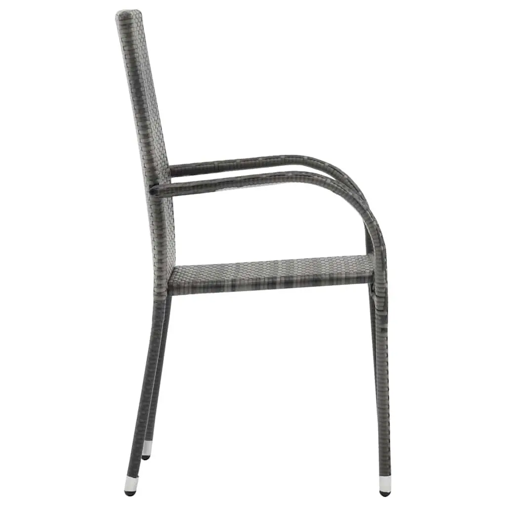 Outdoor Dining Set 5 Piece Garden Furniture Table Chairs Steel Frame Rattan