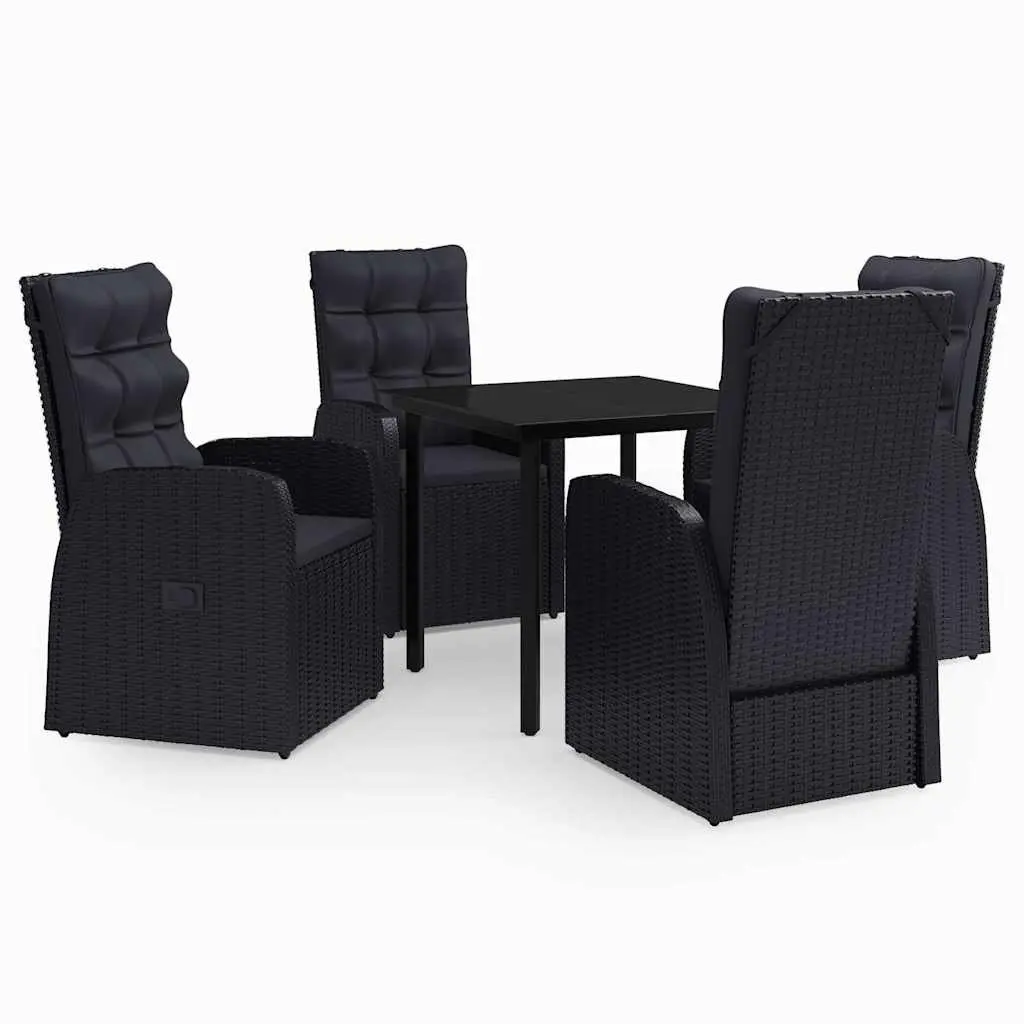 5 Piece Garden Dining Set Outdoor Patio Furniture Table Chairs with Cushions