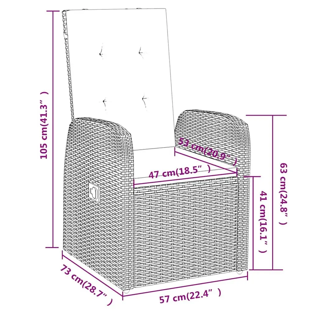 5 Piece Garden Dining Set Grey Outdoor Patio Furniture Table Chairs Cushions