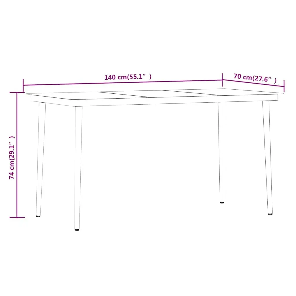 5 Piece Garden Dining Set Grey Outdoor Patio Furniture Table Chairs Cushions