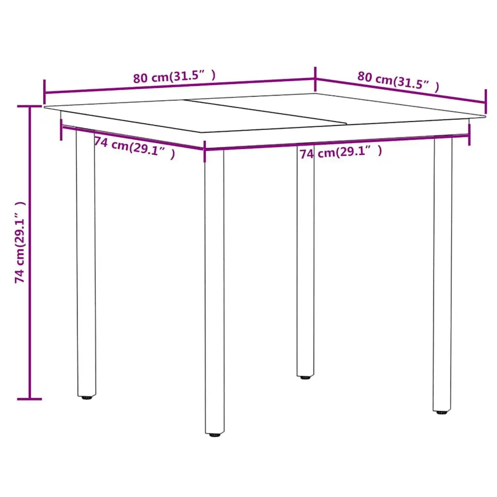 Garden Dining Set 5 Piece Outdoor Furniture Black Glass Table Patio Chair