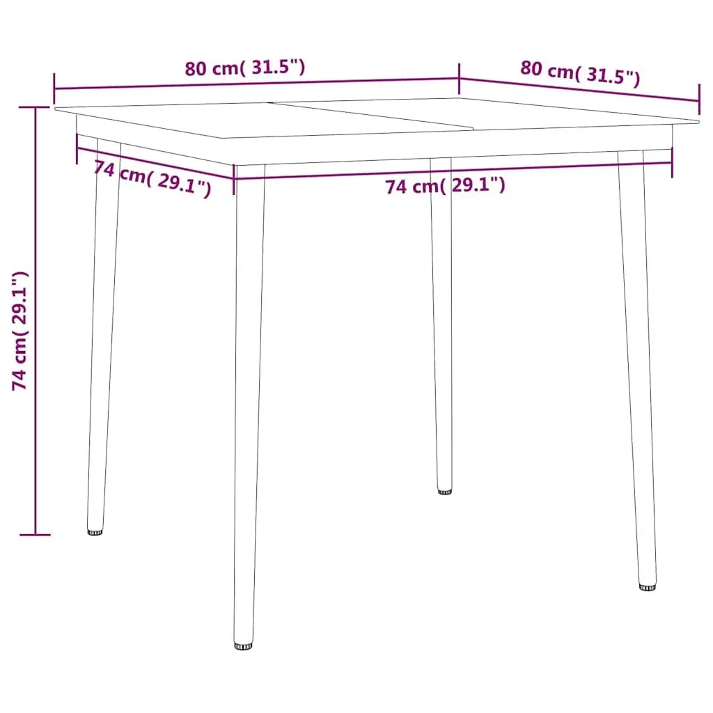 5 Piece Outdoor Dining Set Anthracite Garden Furniture Table Chairs Patio