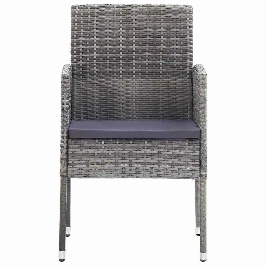 5 Piece Garden Dining Set Anthracite Outdoor Furniture Patio Table Chairs