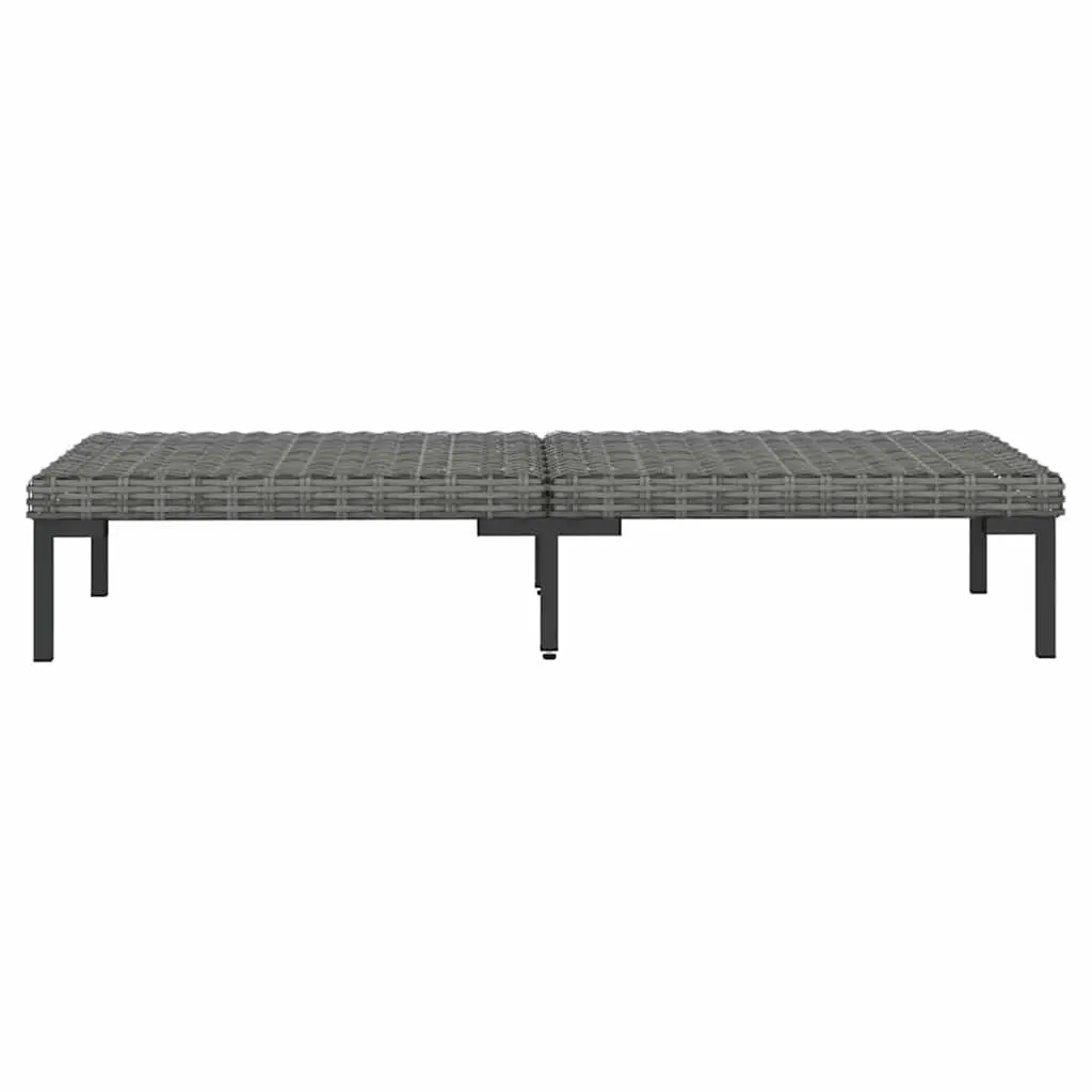 Garden Lounge Set 9 Piece Grey Outdoor Patio Furniture Sofa with Cushions