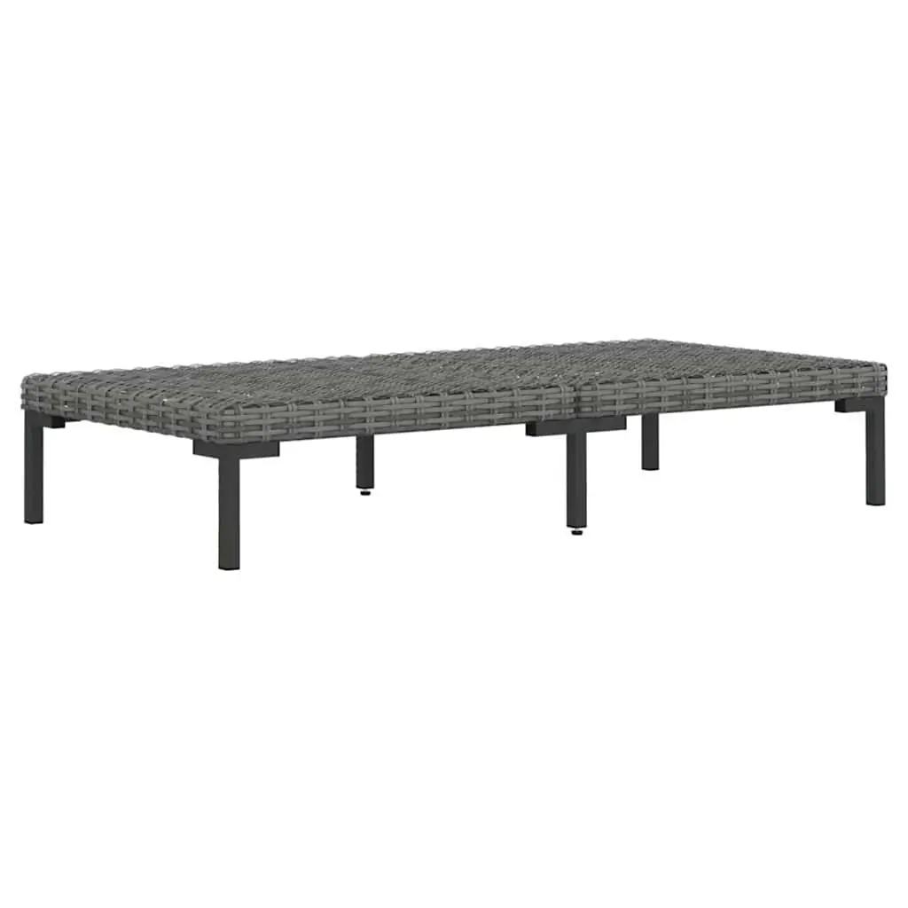 4 Piece Garden Lounge Set Outdoor Patio Furniture Poly Rattan Grey Cushions Sofa