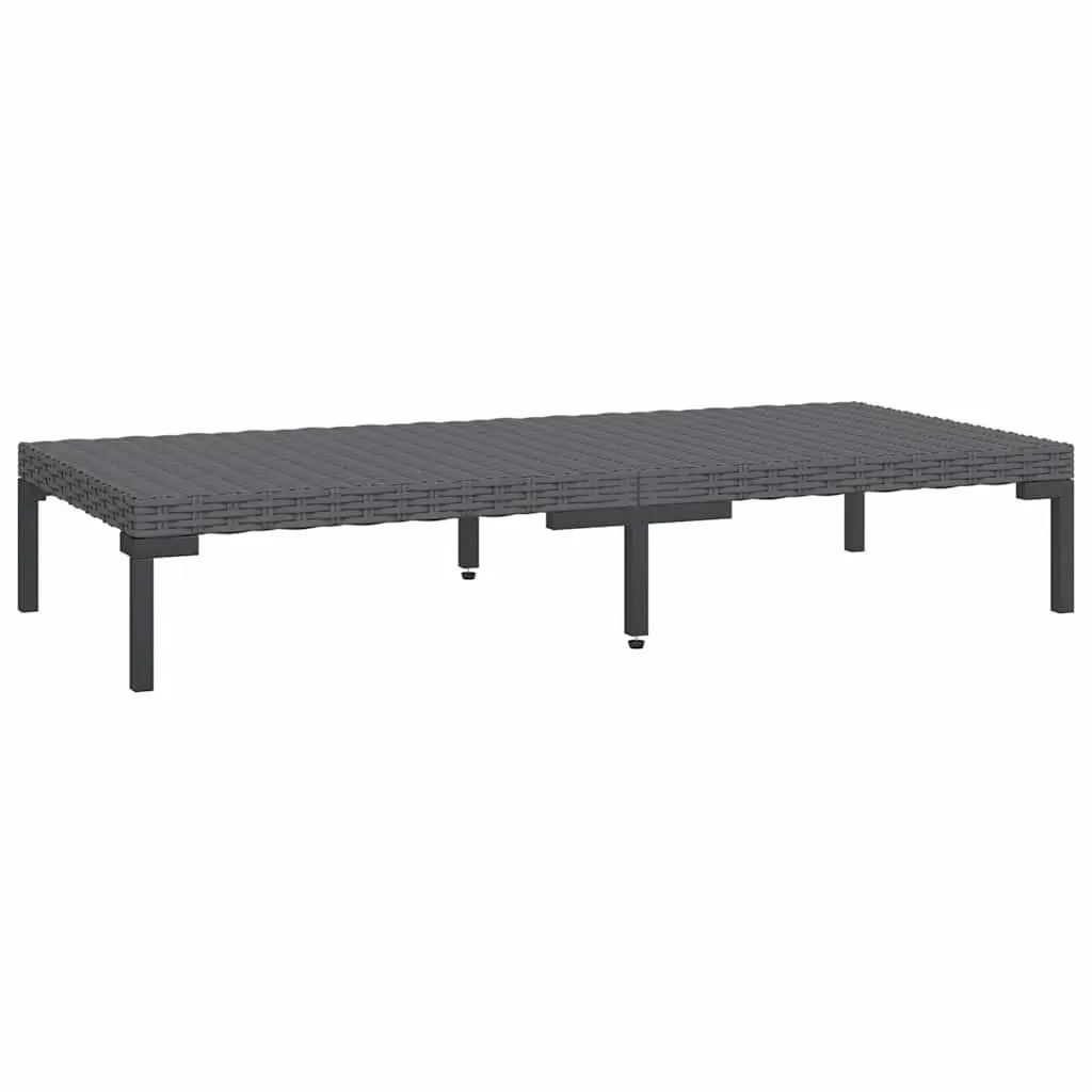 7 Piece Outdoor Garden Lounge Set Grey Rattan Patio Furniture with Cushions