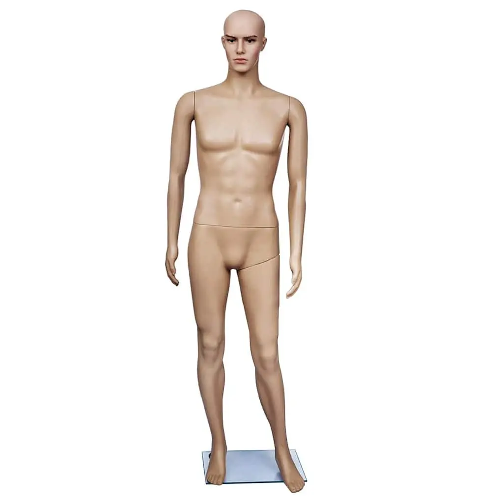 Full-Body Male Mannequin Articulated Beige Display Torso Head Arms Legs