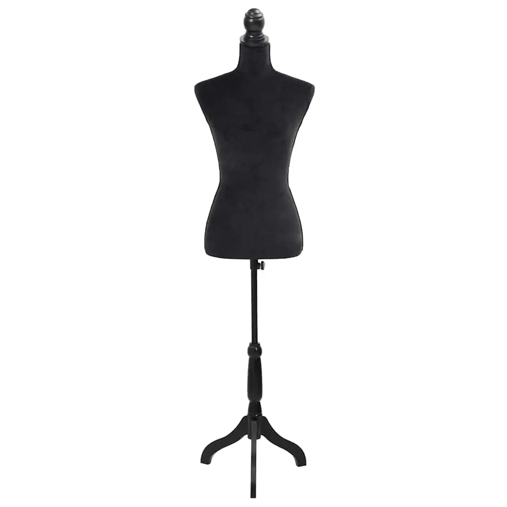 Ladies Bust Display Mannequin Black Female Dressmakers Dummy Adjustable Torso