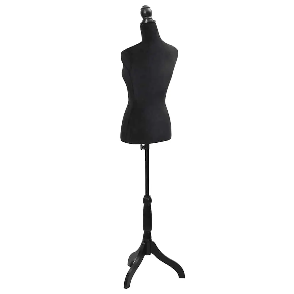 Ladies Bust Display Mannequin Black Female Dressmakers Dummy Adjustable Torso