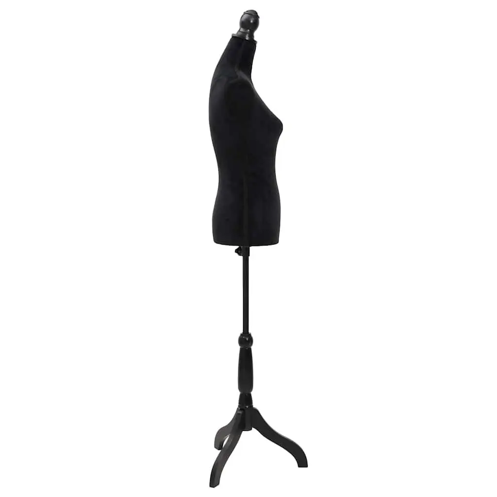 Ladies Bust Display Mannequin Black Female Dressmakers Dummy Adjustable Torso