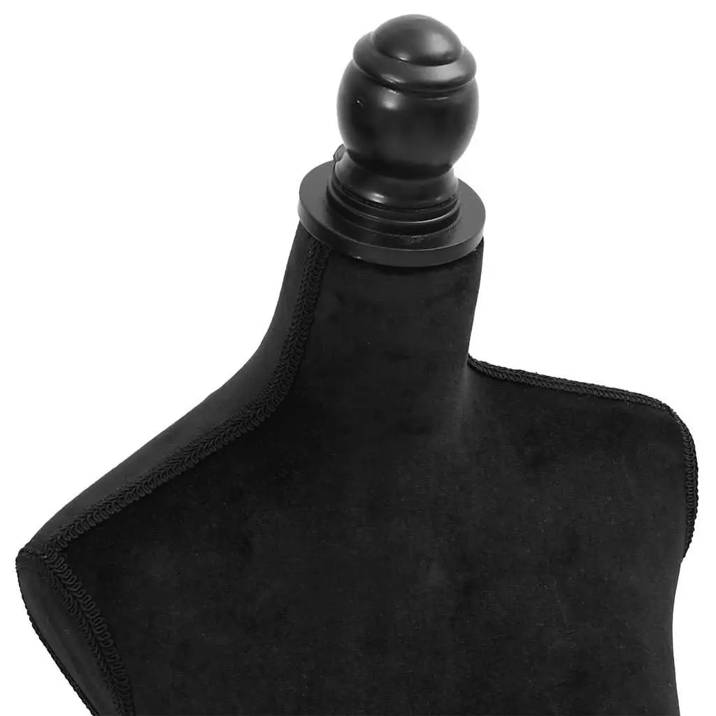 Ladies Bust Display Mannequin Black Female Dressmakers Dummy Adjustable Torso