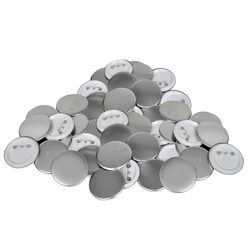 PinBack Button Parts 44mm DIY Badge Making Supplies 500 Pieces Silver