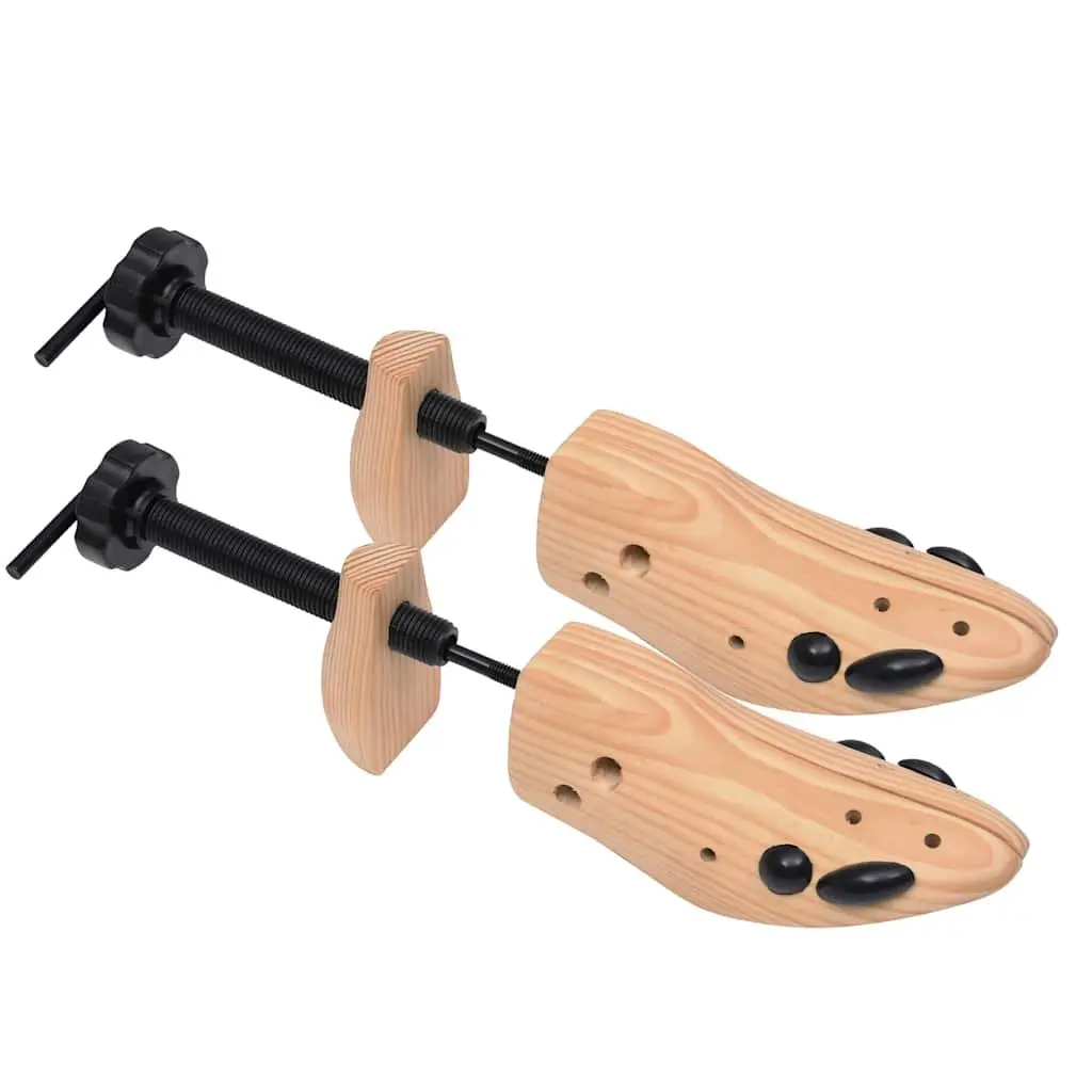 Wooden Shoe Trees Moisture Absorbing Size 36-40 Brown
