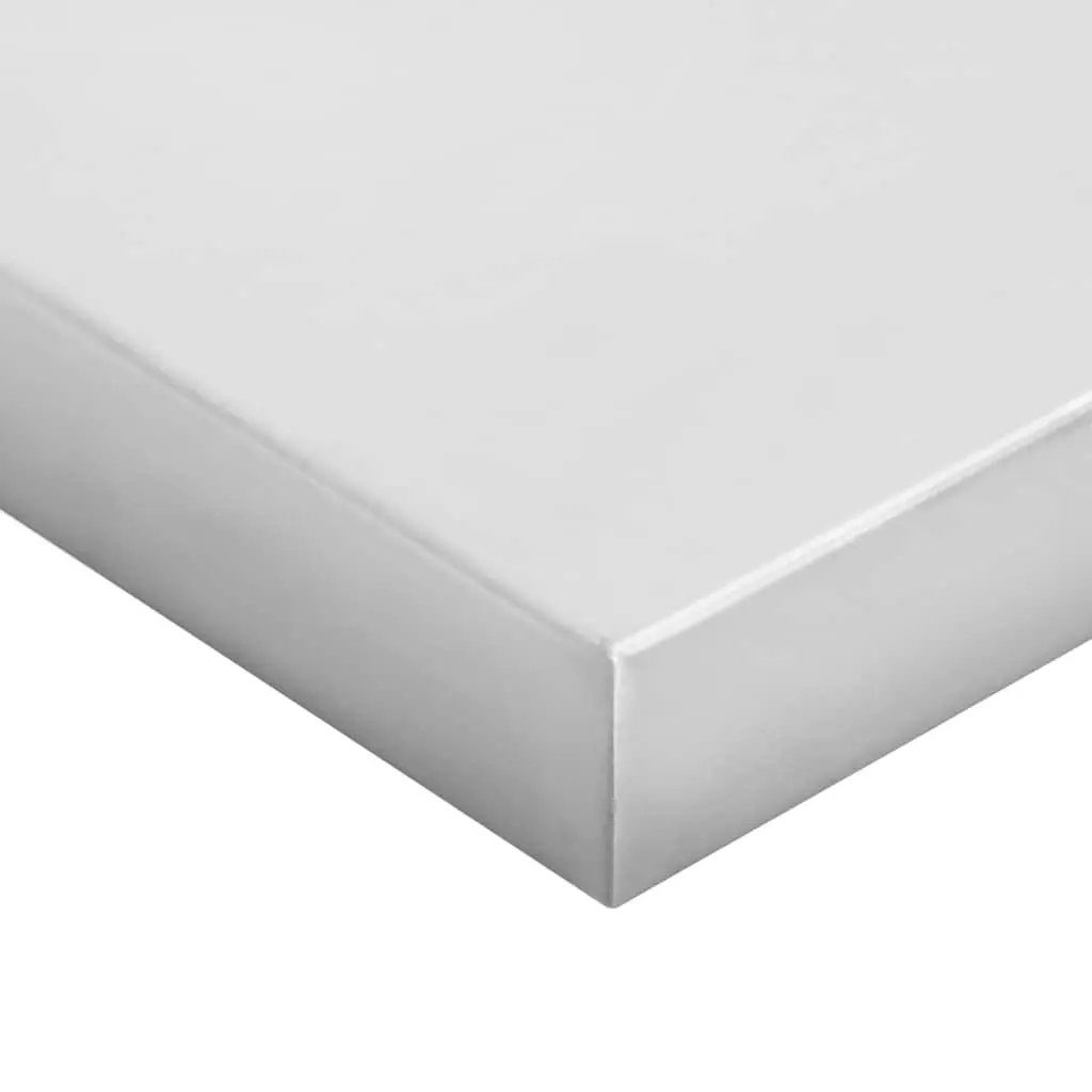 Wall Shelves Stainless Steel 50x30 cm Silver Floating Shelf Storage Display 2 Piece