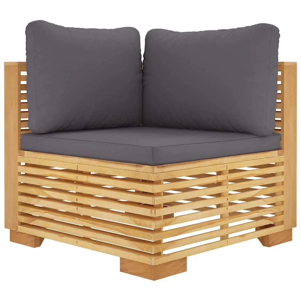 5 Piece Garden Lounge Set with Cushions Solid Wood Outdoor Furniture Patio