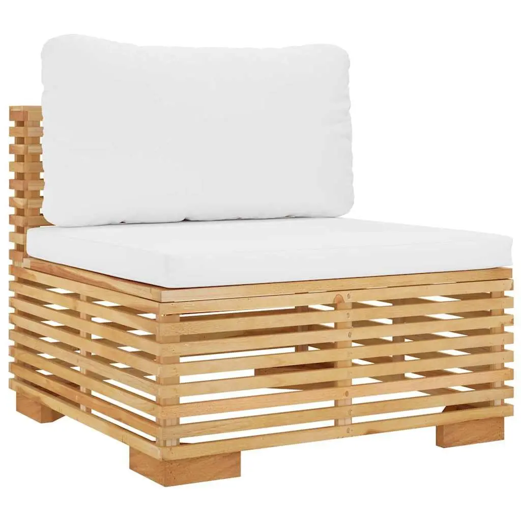 Garden Lounge Set Solid Wood 7 Piece Outdoor Furniture with Cushions Brown