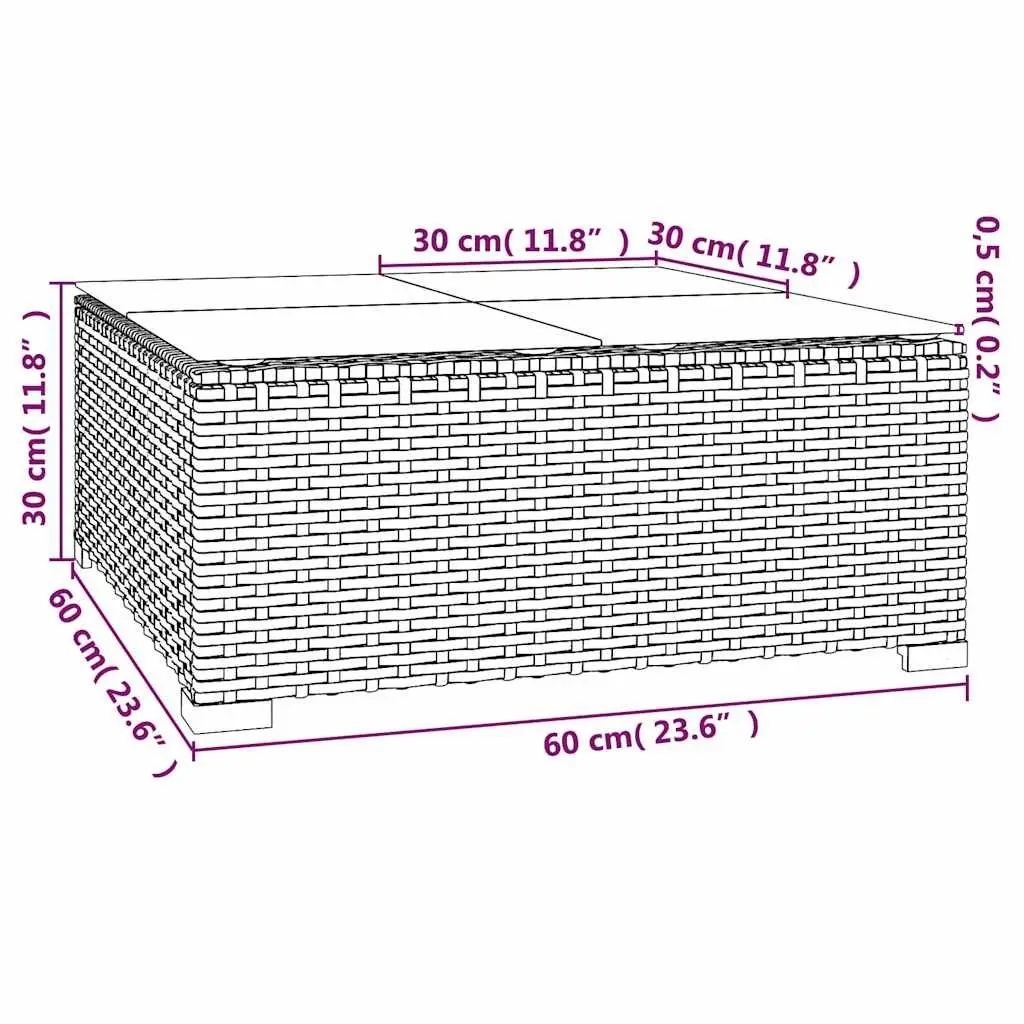 5 Piece Modular Outdoor Garden Lounge Set Water-Resistant PE Rattan Black
