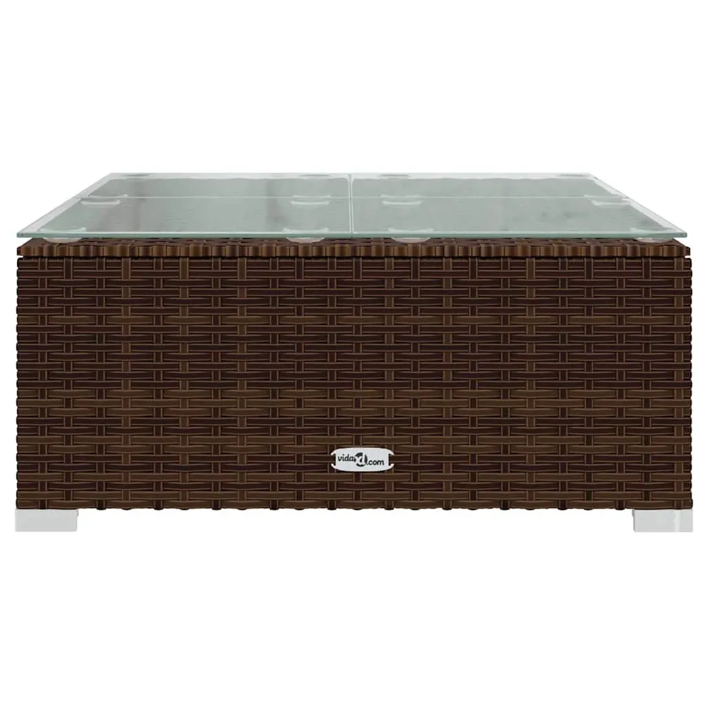 5 Piece Poly Rattan Garden Lounge Set with Cushions Outdoor Patio Furniture