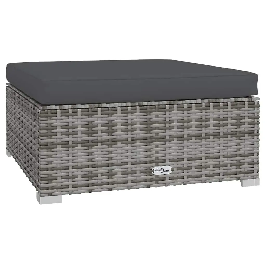7 Piece Garden Lounge Set Poly Rattan Modular Outdoor Furniture Grey with