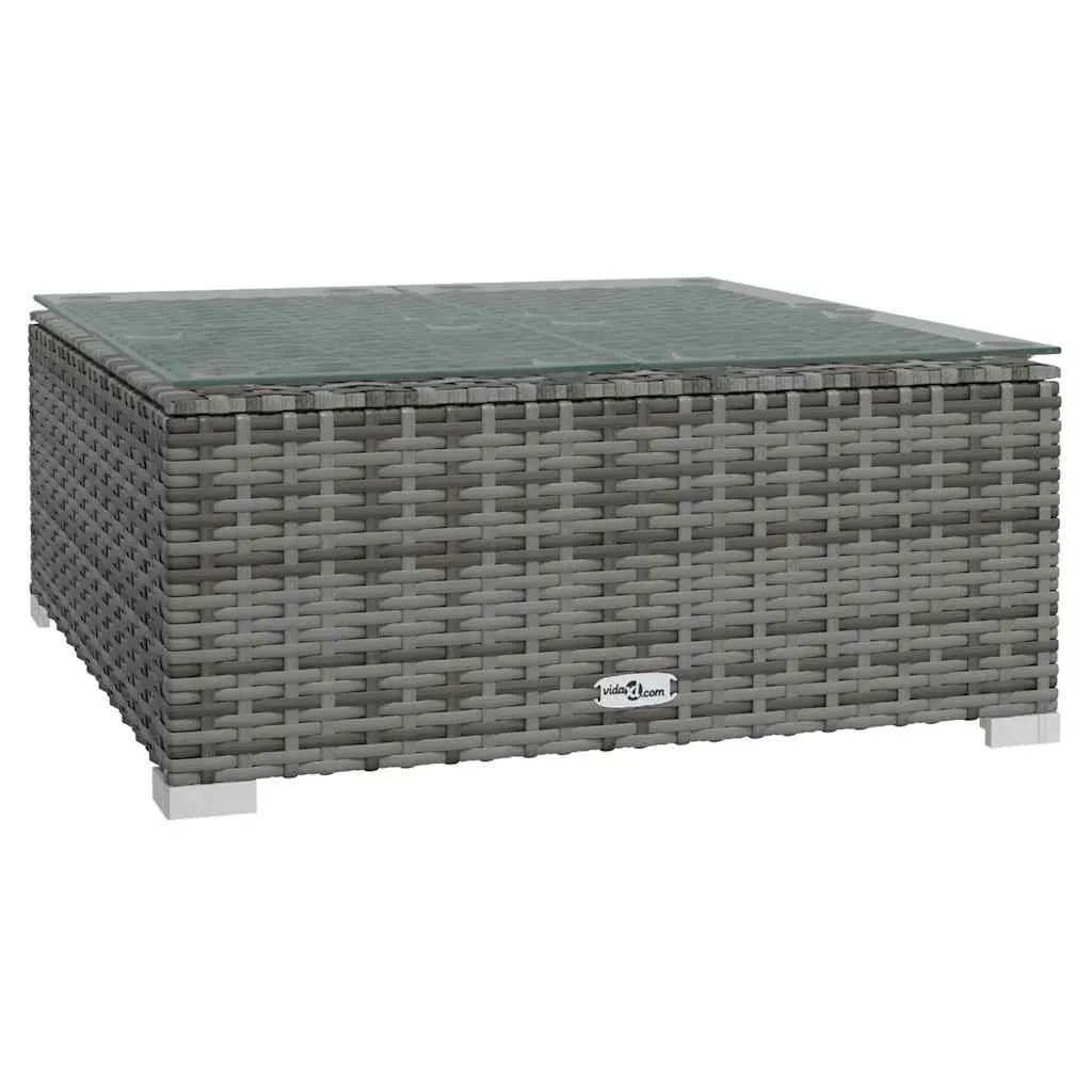 7 Piece Garden Lounge Set Poly Rattan Modular Outdoor Furniture Grey with