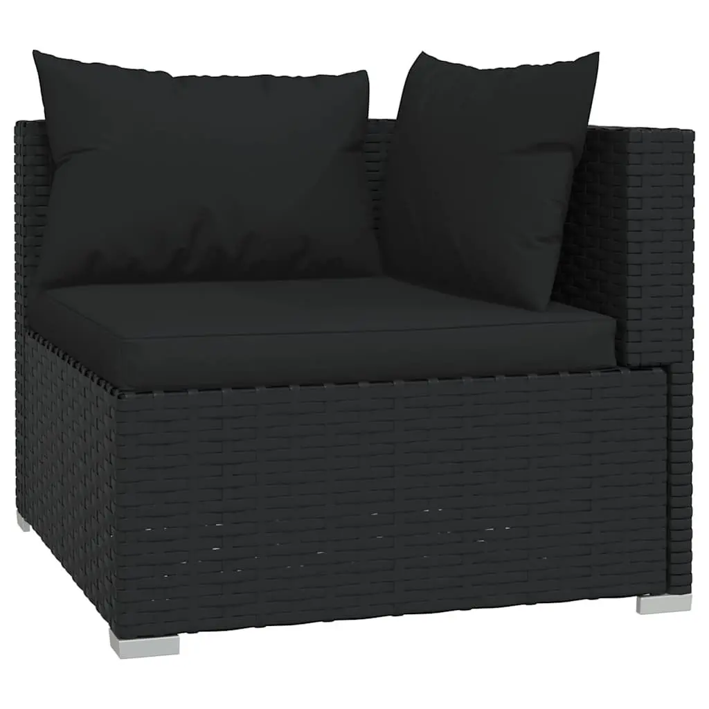 7 Piece Garden Lounge Set with Cushions Modular Poly Rattan Outdoor Patio