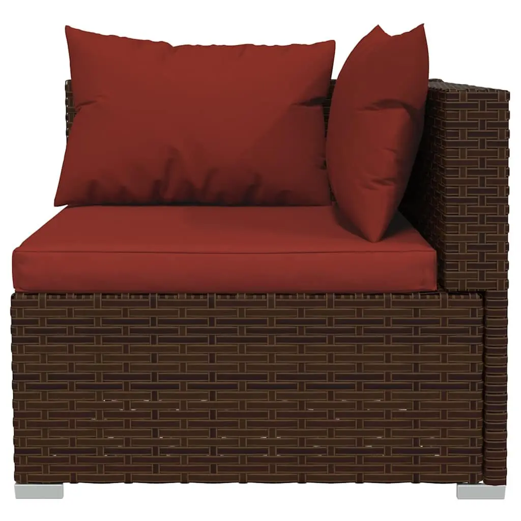 7 Piece Poly Rattan Garden Lounge Set Outdoor Patio Furniture with Cushions