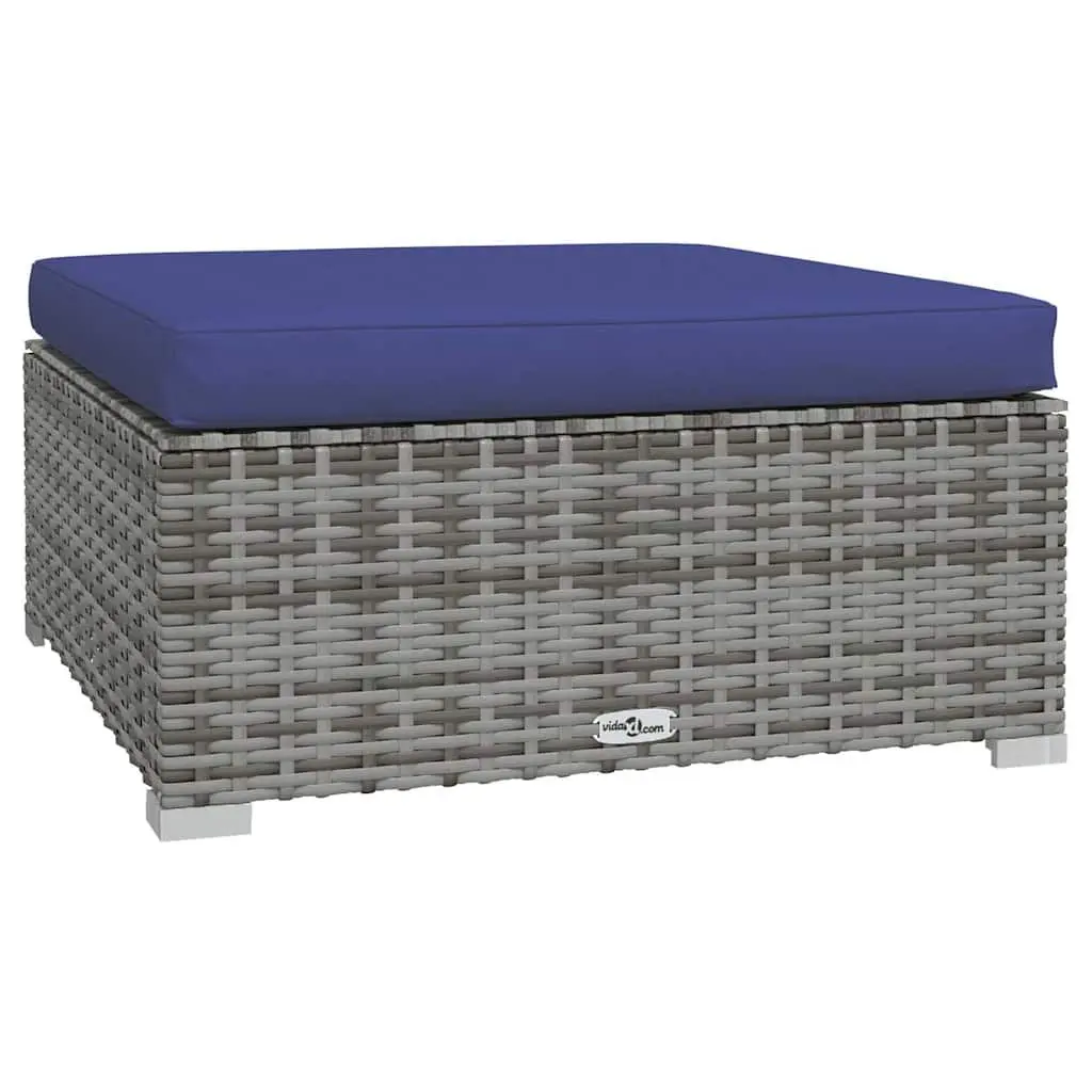 7 Piece Modular Outdoor Garden Lounge Set Poly Rattan Patio Furniture Grey
