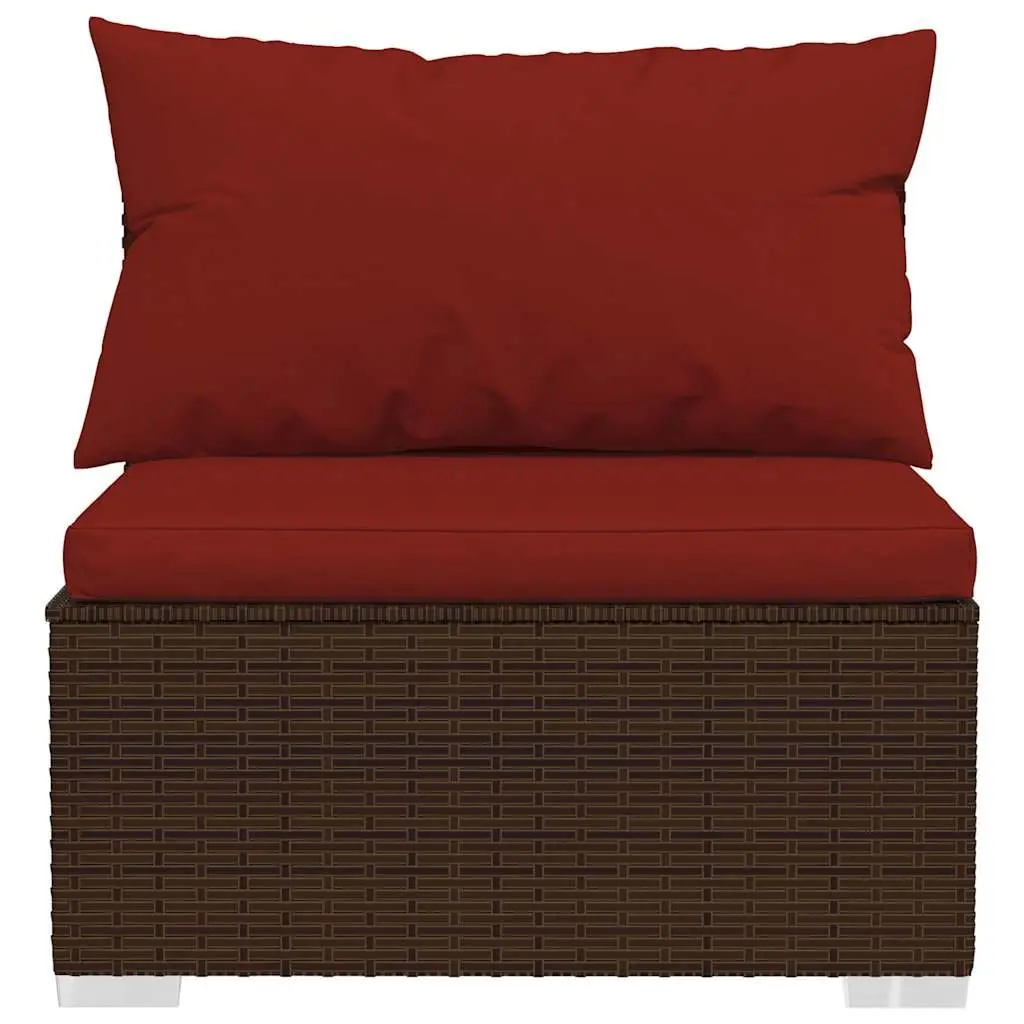 7 Piece Poly Rattan Garden Lounge Set Outdoor Patio Furniture with Cushions