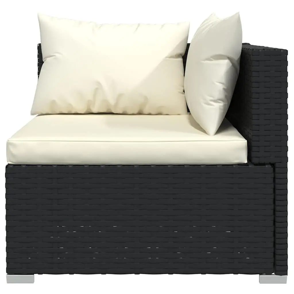 6-Piece Garden Lounge Set with Cushions Outdoor Patio Poly Rattan Furniture