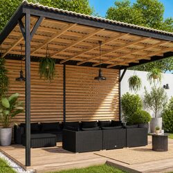 Garden Lounge Set 10 Piece Outdoor Furniture Black PE Rattan Modular Patio Sofa